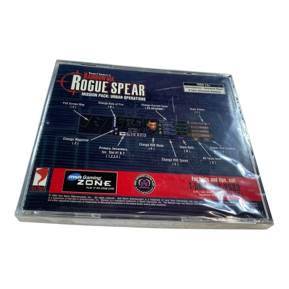 Tom Clancy Rainbow Six Rogue Spear Platinum Pack PC Big Box 1999 Red Storm Games